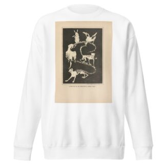 ‘Jump on to my beautiful curly tail’ by Jean de Bosschère Sweatshirt