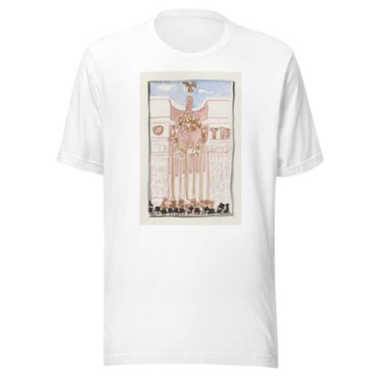 Menigte staande voor versierde gevel of monument by Carel Adolph Lion Cachet T-Shirt
