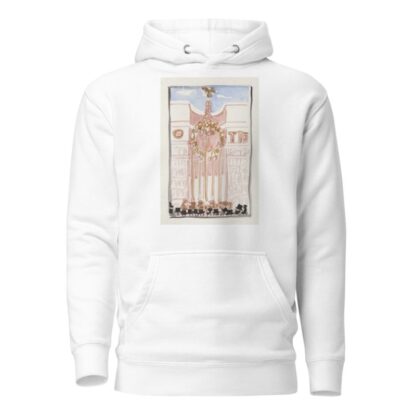 Menigte staande voor versierde gevel of monument by Carel Adolph Lion Cachet Hoodie