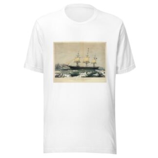 lipper ship ‘Red Jacket’; In the ice off Cape Horn, on her passage from Australia, to Liverpool, August 1854 by Currier & Ives. T-Shirt