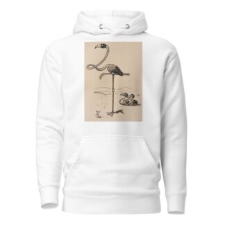 Eleven comic strip frames of flamingo shaping figures with its long neck Pl.4 by Franklin Morris Howarth Hoodie