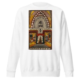 Die Kreuzigung meiner Wenigkeit, auf der Biskaya,=Haven=Insel, im stillen Ozean, im Späht=Sommer, 1,876 by Adolf Wölfli Sweatshirt