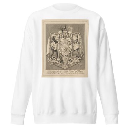 Design for a new coat of arms. Dedicated to Mothers Wood, Windsor & Co. & all the fancy Queens. by Theodore Lane Sweatshirt