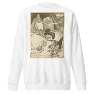 I espied a little before me a cave, where two giants, pope and pagan, dwelt. by George Woolliscroft Rhead Sweatshirt