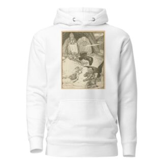 I espied a little before me a cave, where two giants, pope and pagan, dwelt. by George Woolliscroft Rhead Hoodie