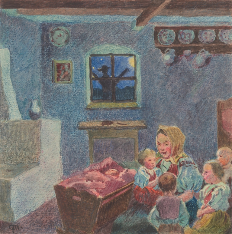 16. – Mother with Children by Gustáv Mallý