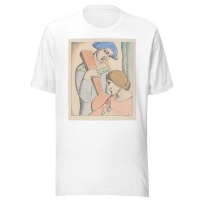 Lovers Harlequin and Columbine by Mikuláš Galanda T-Shirt