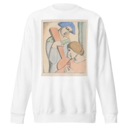 Lovers Harlequin and Columbine by Mikuláš Galanda Sweatshirt