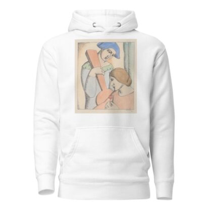 Lovers Harlequin and Columbine by Mikuláš Galanda Hoodie