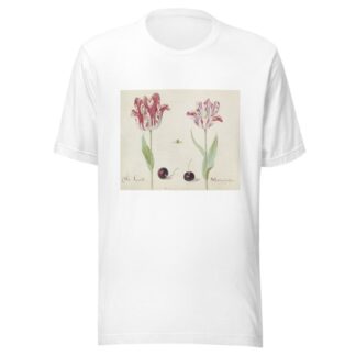 Twee tulpen met twee kersen en bij Wit Laprock Morlion da Costa by Jacob Marrel T-Shirt