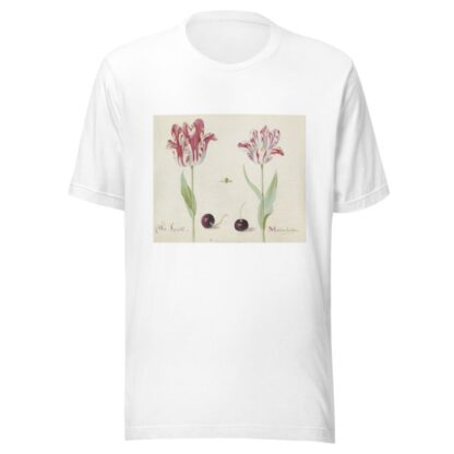 Twee tulpen met twee kersen en bij Wit Laprock Morlion da Costa by Jacob Marrel T-Shirt