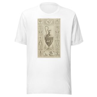 Central design of urn with scene of cherubs and lion, lion head on handle, man’s head on lid. by Michael Angelo Pergolesi T-Shirt