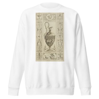 Central design of urn with scene of cherubs and lion, lion head on handle, man’s head on lid. by Michael Angelo Pergolesi Sweatshirt
