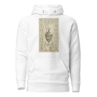 Central design of urn with scene of cherubs and lion, lion head on handle, man’s head on lid. by Michael Angelo Pergolesi Hoodie