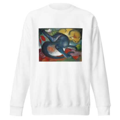 Two Cats, Blue and Yellow by Franz Marc Sweatshirt