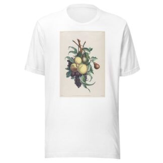 Branches de rousselet, pêche, prune et raisin by Jean Louis Prévost T-Shirt
