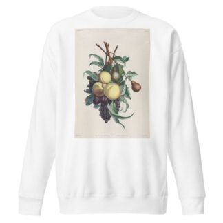 Branches de rousselet, pêche, prune et raisin by Jean Louis Prévost Sweatshirt