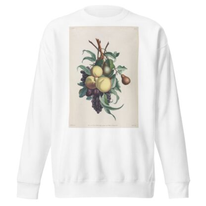 Branches de rousselet, pêche, prune et raisin by Jean Louis Prévost Sweatshirt