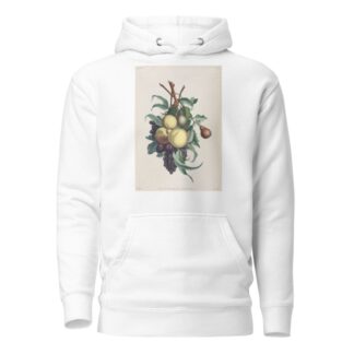 Branches de rousselet, pêche, prune et raisin by Jean Louis Prévost Hoodie