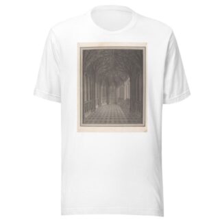 View of the Inside of a Small Chapel on the West Side of the Area of the Cloisters of St Stephen’s Chapel, Westminster by John Topham T-Shirt