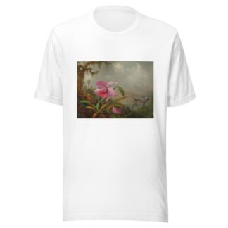 Orchids And Hummingbirds by Martin Johnson Heade T-Shirt