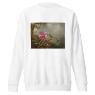 Orchids And Hummingbirds by Martin Johnson Heade Sweatshirt