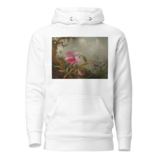 Orchids And Hummingbirds by Martin Johnson Heade Hoodie