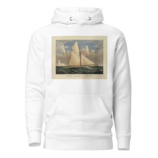 Yacht ‘Puritan’ of Boston by Currier & Ives. Hoodie
