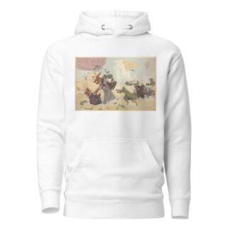 Atterrissage d’un ballon libre. Estampe de Pierre Gatier. by Pierre Gatier Hoodie