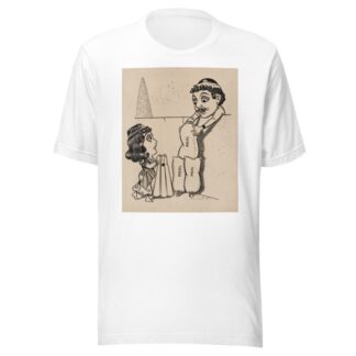 Twelve comic strip frames of Arabic woman running away with young man after argument with her father Pl.7 by Franklin Morris Howarth T-Shirt
