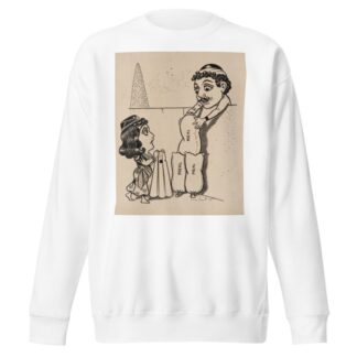 Twelve comic strip frames of Arabic woman running away with young man after argument with her father Pl.7 by Franklin Morris Howarth Sweatshirt