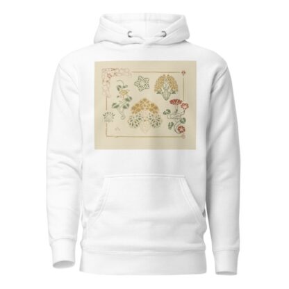 Abstract design based on leaves and trumpet-shaped flowers by George Auriol Hoodie