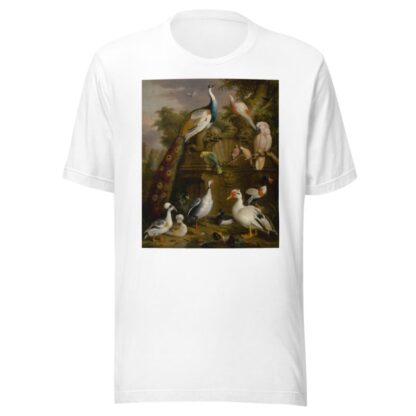 An assembly of birds in a parkland landscape by Jakob Bogdány T-Shirt