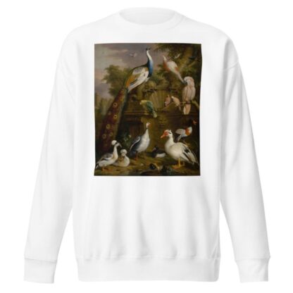 An assembly of birds in a parkland landscape by Jakob Bogdány Sweatshirt