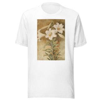 Still Life of Easter Lilies by John La Farge T-Shirt