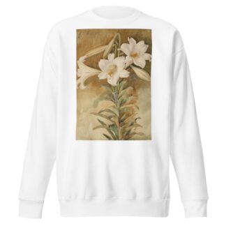 Still Life of Easter Lilies by John La Farge Sweatshirt