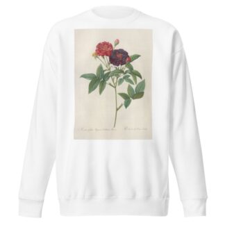 Rosa Gallica Purpurea Velutina by Pierre Joseph Redouté Sweatshirt