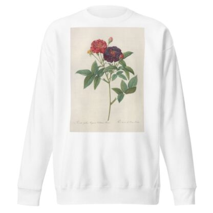 Rosa Gallica Purpurea Velutina by Pierre Joseph Redouté Sweatshirt