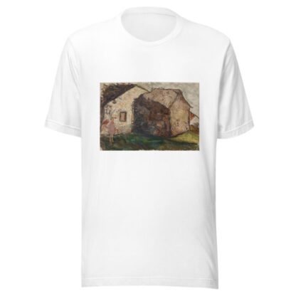Little girl in front of a house by Tadeusz Makowski T-Shirt
