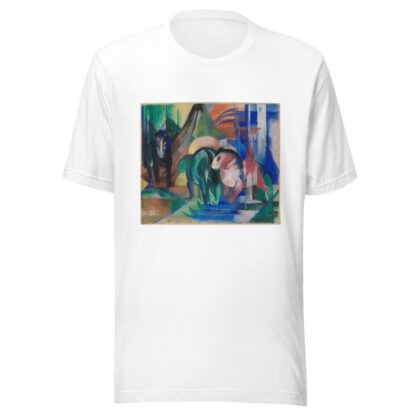 Drei Pferde am Waldwasser by Franz Marc T-Shirt