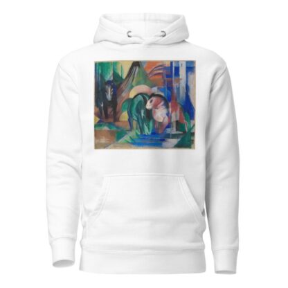 Drei Pferde am Waldwasser by Franz Marc Hoodie