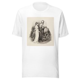 A woman representing the United States tries to comfort a woman in military garb who grieves the death of Queen Victoria of the United Kingdom by William Henry Walker T-Shirt