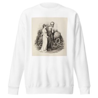 A woman representing the United States tries to comfort a woman in military garb who grieves the death of Queen Victoria of the United Kingdom by William Henry Walker Sweatshirt
