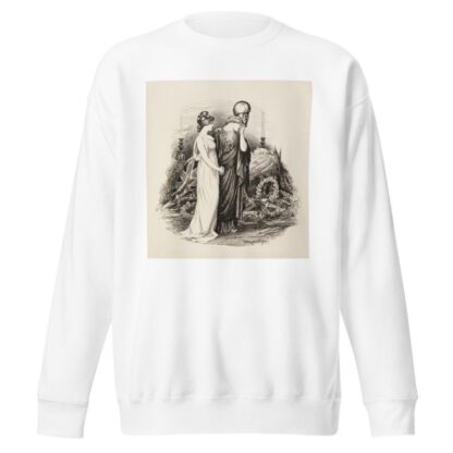 A woman representing the United States tries to comfort a woman in military garb who grieves the death of Queen Victoria of the United Kingdom by William Henry Walker Sweatshirt