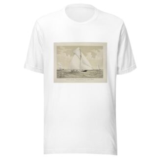 Sloop yacht ‘Pocahontas’ of New York by Currier & Ives. T-Shirt