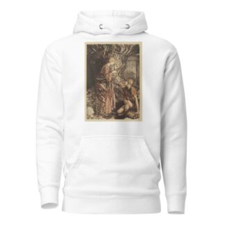 ‘This healing and honeyed draught of mead,deign to accept from me. Set it first to thy lips’ by Arthur Rackham Hoodie