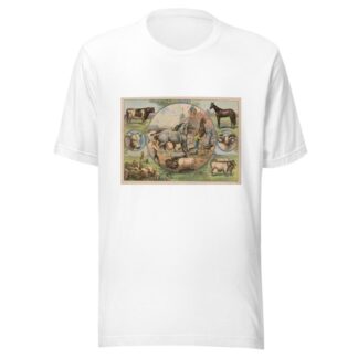 Horses and jockeys at the fair by Calvert Litho. Co T-Shirt