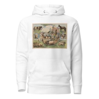 Horses and jockeys at the fair by Calvert Litho. Co Hoodie