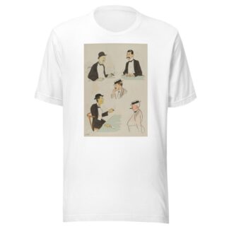 portraits de M Marghiloman, baron A de Rothschild, Vanderbilt, un japonais by Georges Goursat (Sem) T-Shirt