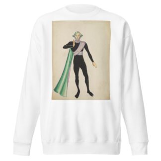 Candide: Unidentified Character in Black Bodysuit, Silver Sash, and Green Cape by Alex Jones Sweatshirt